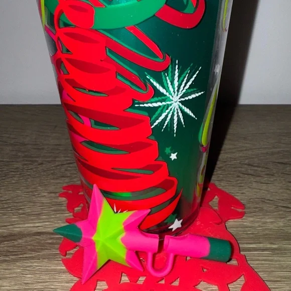 🌲 NEW Starbucks Limited Edition Holiday Tumbler w/Silicone Straw Topper SOLD OUT - Picture 9 of 15